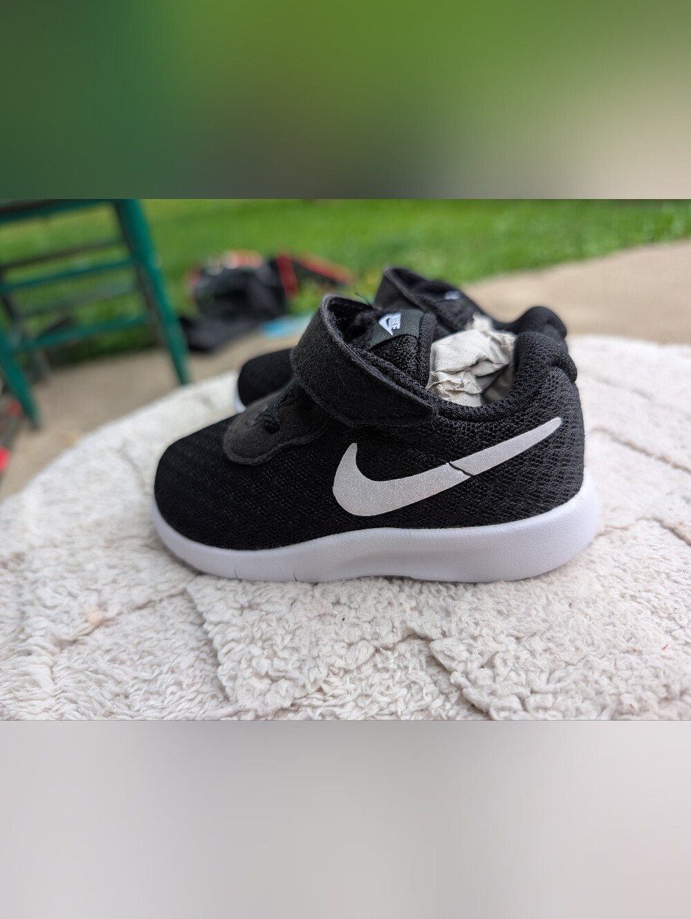 Baby Boy Nike Black Velcro Sneakers Size 5C NWT